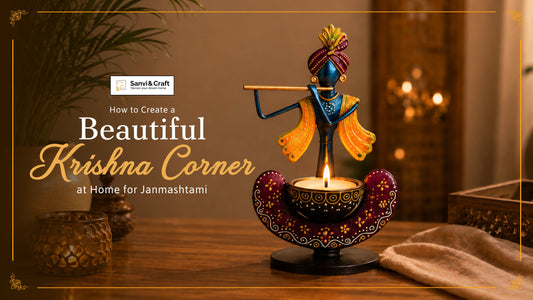 How to Create a Beautiful Krishna Idol Corner at Home