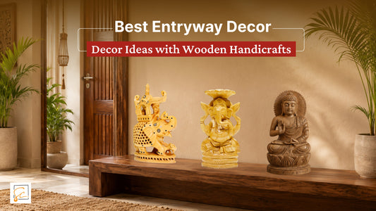 Best Entryway Decor Ideas with Wooden Handicrafts