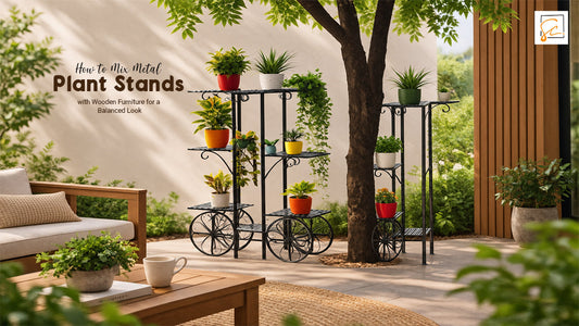 How to Mix Metal Plant Stands with Wooden Furniture for a Balanced Look