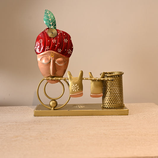 Multicolor Krishna Pen Stand for Work Desk (16.51* 6.35 * 24.13)