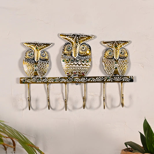 Brown Owl Key Holder for Home & Office (35.56* 22.86 * 10)