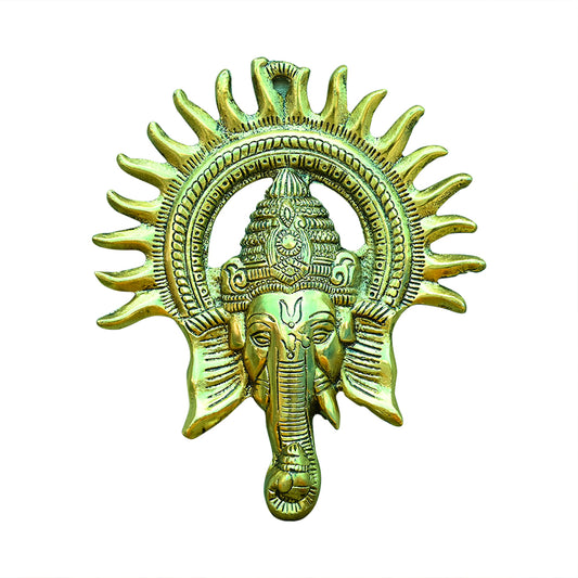 Golden Kiran Ganesh Idol for Worship (48.26* 8.89 * 58.42)