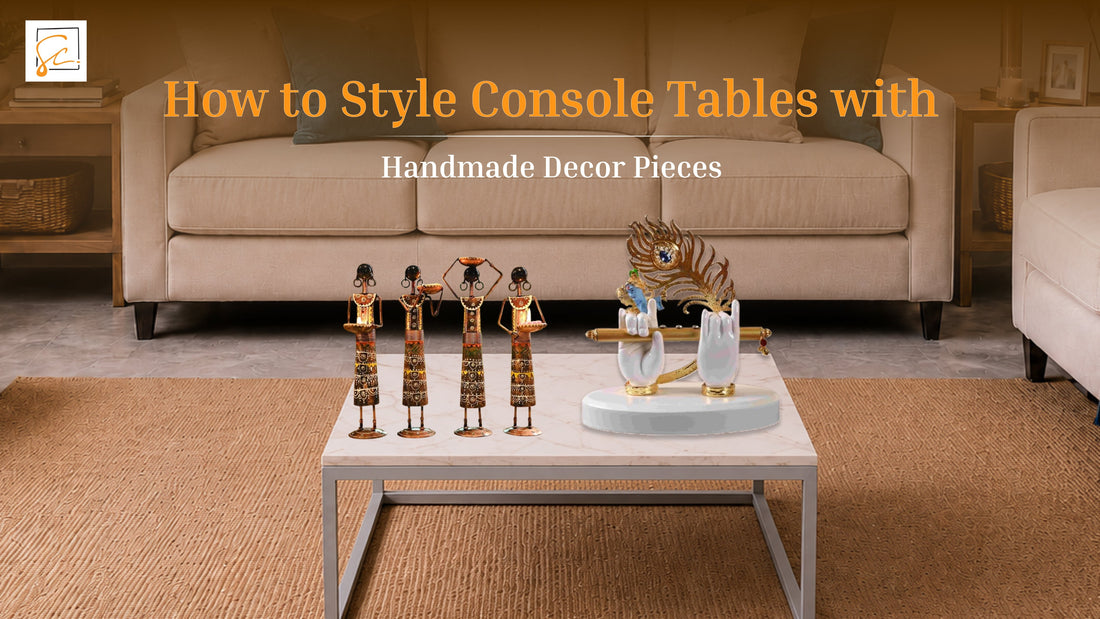 How to Style Console Tables with Handmade Decor Pieces