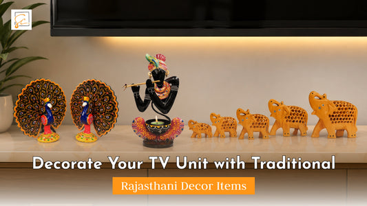 Decorate Your TV Unit with Traditional Rajasthani Decor Items