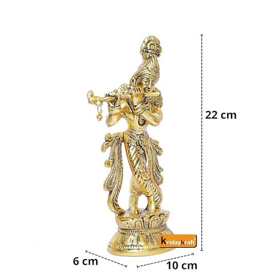 Lord Krishna Metal Statue