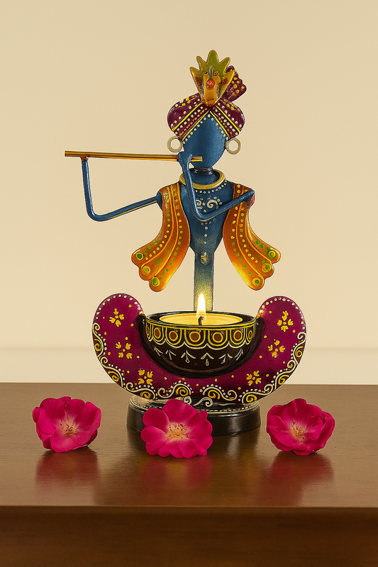 Krishna tlight candle holder
