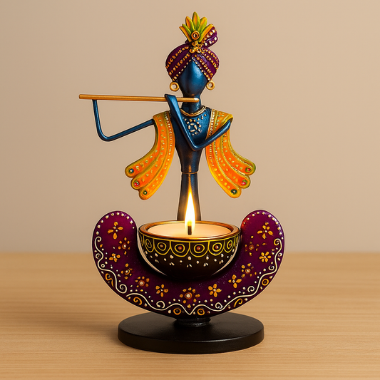 Krishna tlight candle holder
