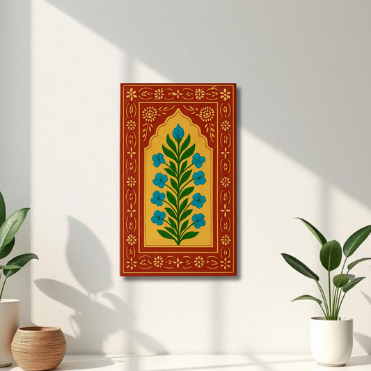 Red Handpainted Wooden Wall Frame