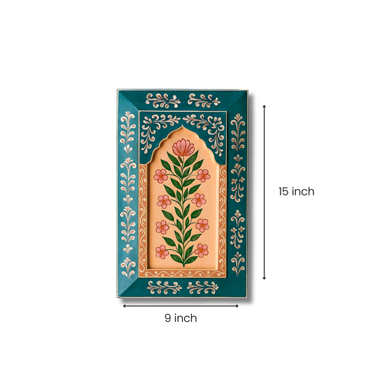 Turquoise Handpainted Wooden Wall Frame